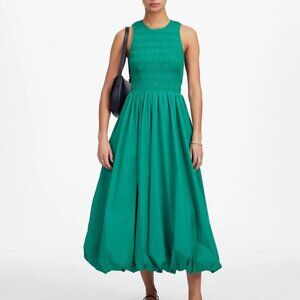 The Melody Bubble-Hem Smocked Midi Dress